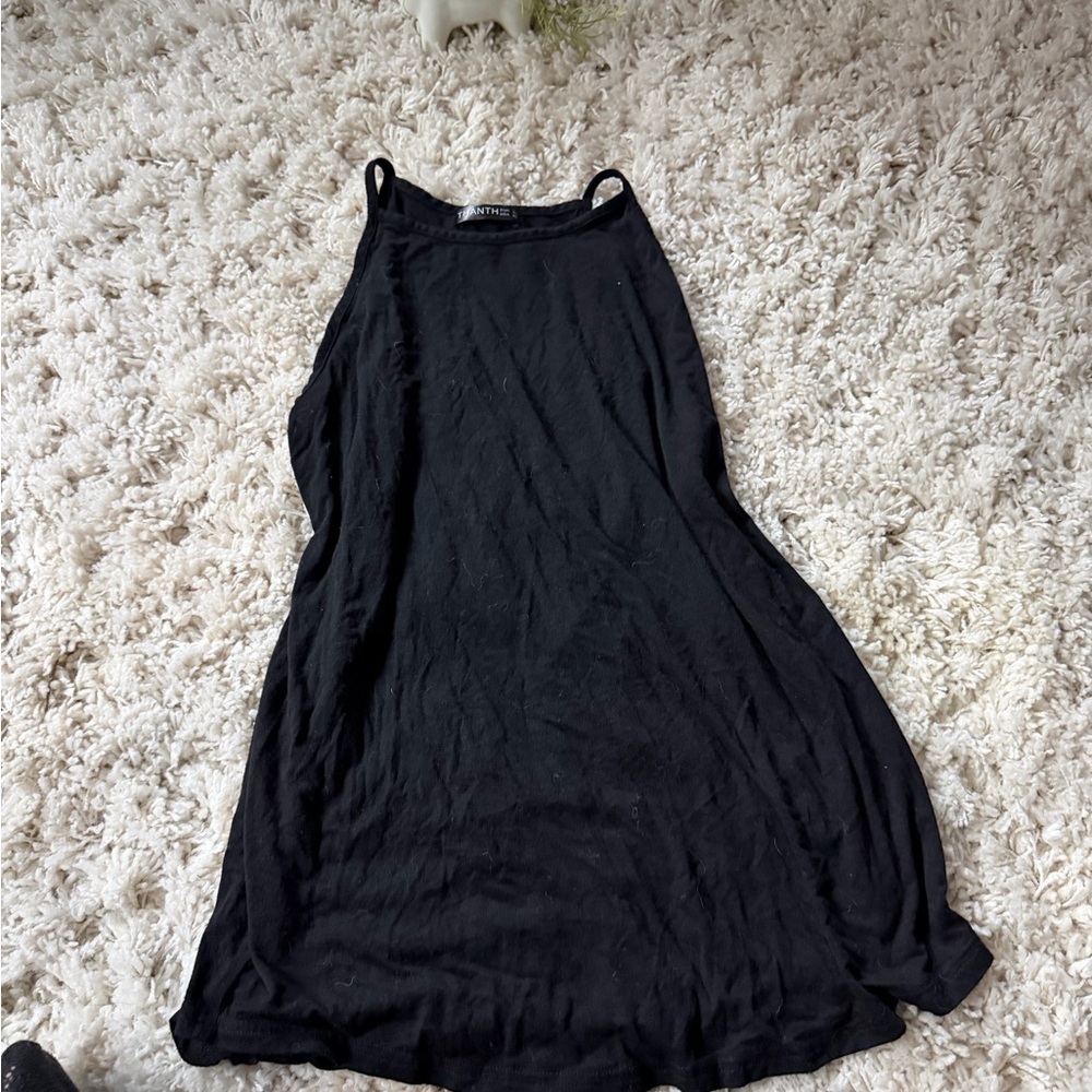 Black Thanth cute long flowy blouse like adorableTank Top